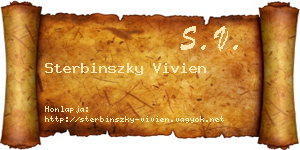 Sterbinszky Vivien névjegykártya